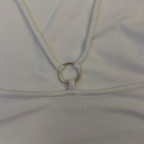 A&F Gold Detailed White High Neck Bodysuit - XL - Never worn - Picture 3 of 4